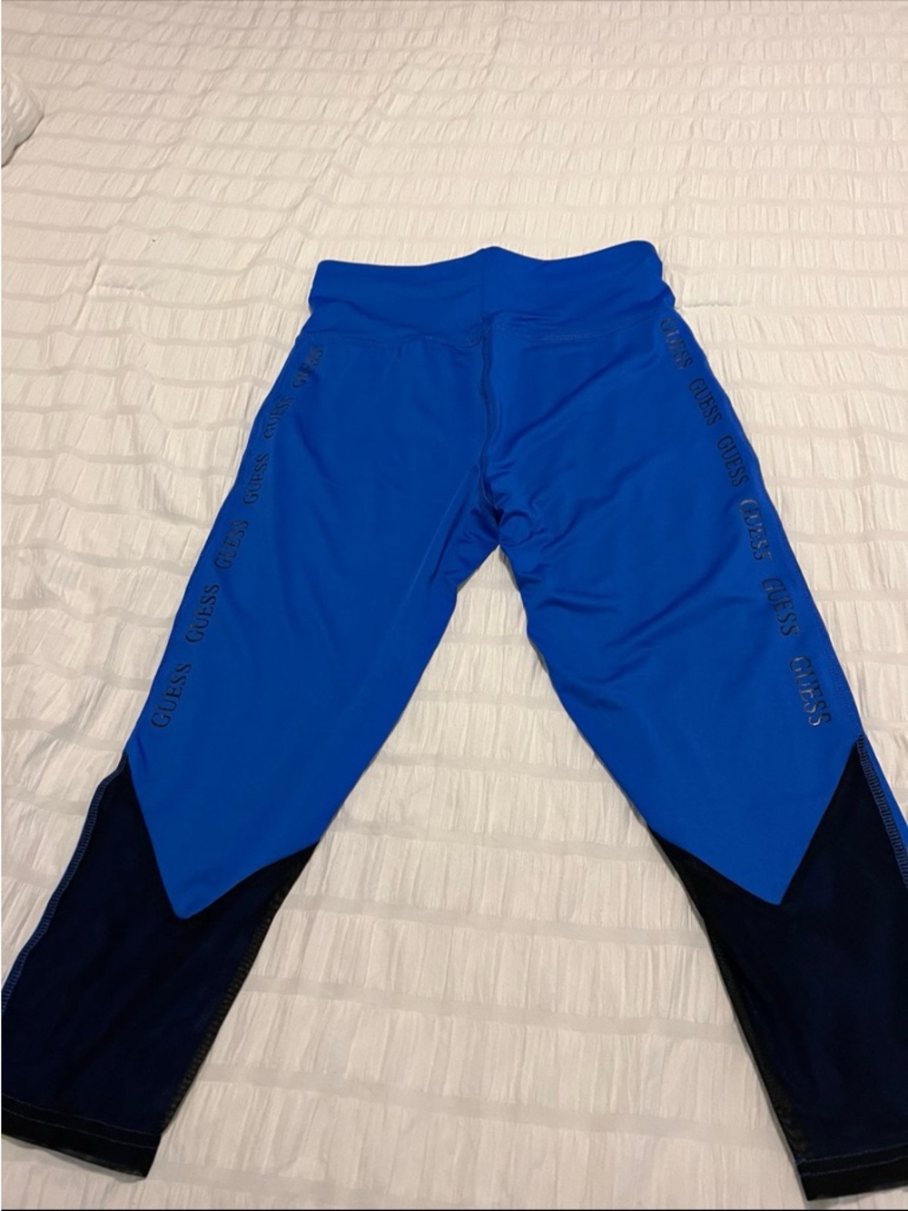Guess Royal Blue Leggings with black mesh Panels